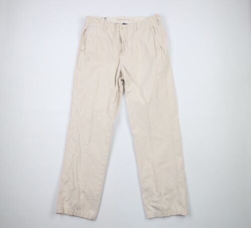 Primary image for Vtg Ralph Lauren Mens 34x32 Wide Leg Military Style Chino Pants Trousers Beige