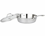 5.25 Viking Saute Pan With Lid 5.25 Qt 3-Ply 18/8 Stainless Steel Mirror... - £72.78 GBP