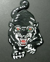 Black Tiger Big Cat Embroidered Patch 6.25 X 3.5 Inches - £5.91 GBP