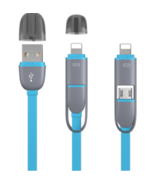 2 PC OF 3 FT Exchangeable Head Multi Cable for Phone &amp; Android/ Micro US... - $9.49