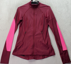 Victoria&#39;s Secret Activewear Jacket Women Small Red Pink Oversized Logo ... - $18.44