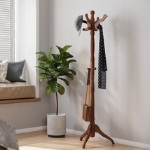 Classic Traditional Solid Wood Coat Rack in Walnut Finish - $2,607.26 MXN