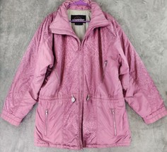 Snuggler Jacket Womens 14 Pink Alexandria Retro Cinch Waist 80s Vintage Ski Wear - £43.61 GBP