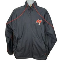 Tampa Bay Buccaneers Jacket Size M Reebok On Field Pullover 1/2 Zip Black - $34.60