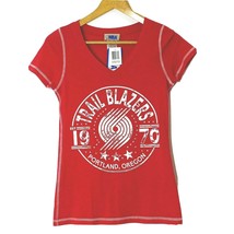 NBA Portland Trail Blazers Womens size Small Short Sleeve V-Neck Tee T Shirt NEW - £17.97 GBP