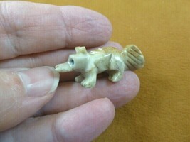(y-ANT-19) Little Gray White Anteater Carving Soapstone Gem Peru Figurine Stone - £6.75 GBP