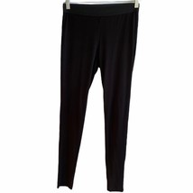 Daisy Fuentes Leggings Pants Black sz Medium M Lined Stretch Elastic Waist - $100.06 MXN
