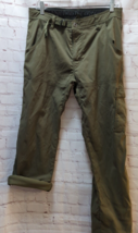 Prana Cargo Pants Mens 32x30  Roll Up CUT HEM Army Green Hiking Outdoors - £11.67 GBP