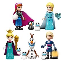 5pcs/set Disney Frozen Elsa Anna Prince Eric Olaf Custom Minifigures Toys - £11.00 GBP
