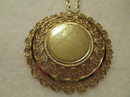 Filigree Medallion Vintage 1970s - $7.00