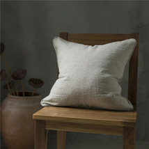 22 x 22 in Vintage Linen Blend Fabric Throw Pillow Cover Sofa Cushion Cover Case - £25.80 GBP+