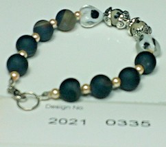 Dalmatia Jasper Gemstone Bracelet Metaphysical ,intellectual.  20210335 - £7.24 GBP