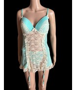 Vintage 90s Sensual Mint Green Lingerie 2X Teddy Sexy Thong Lacy Sissy G... - $689.88 MXN