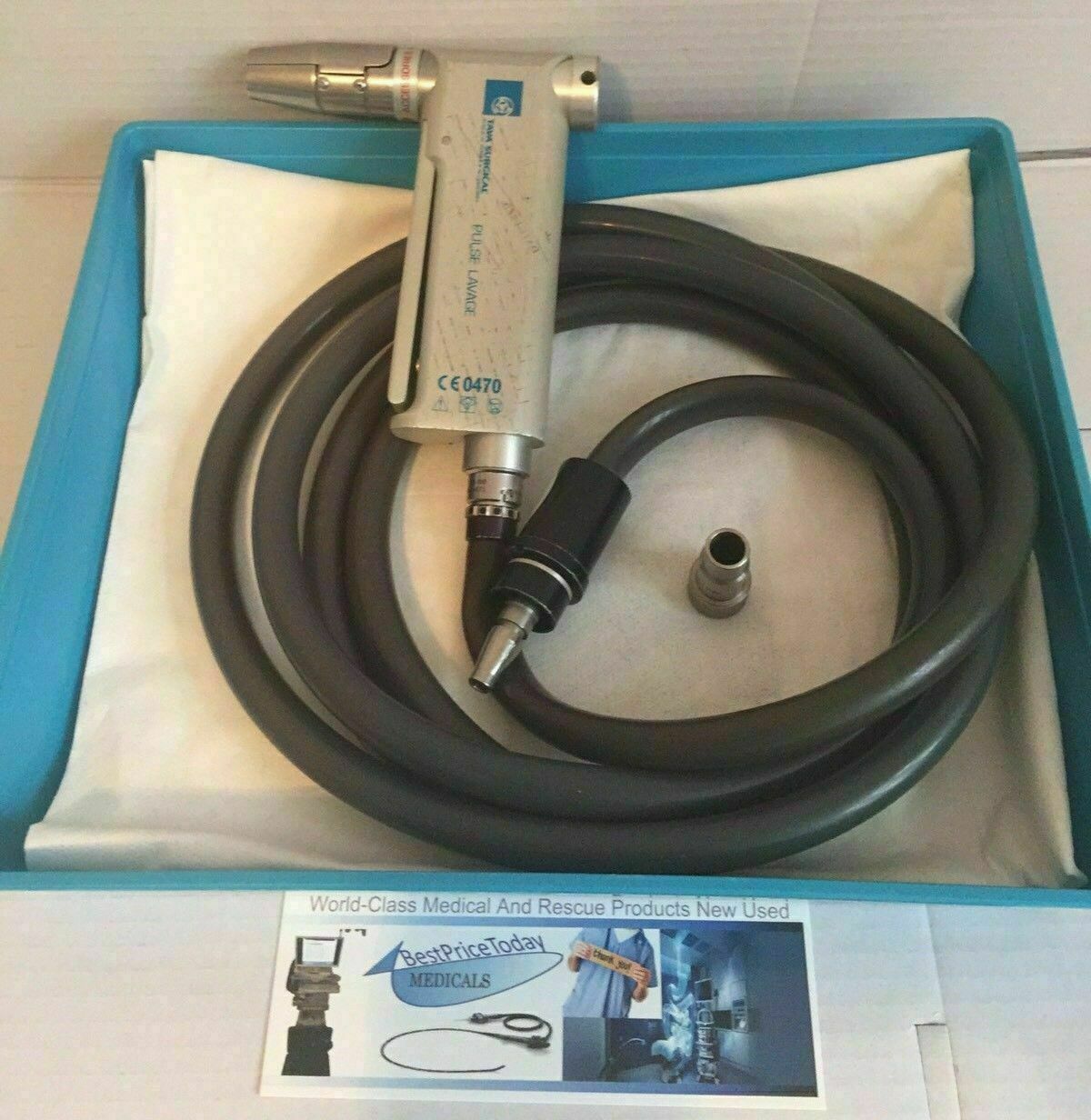 Tava Surgical Pulse Lavage Handpiece with hose 0470 in a sterilisation tray - $296.01