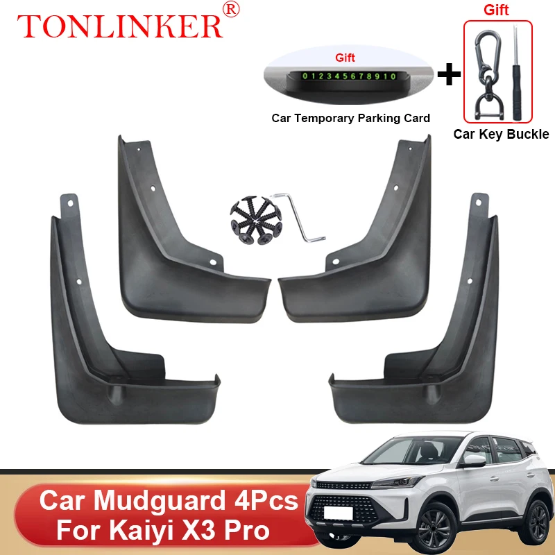 TONLINKER Car Mudguard For Kaiyi X3 Pro 1.5 CVT Suv 2023- Mudguards Splash - $39.35