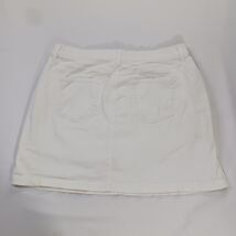 Croft & Barrow RN#73277 Women's White Cotton Mini Stretch Denim Skort Size 12 image 2