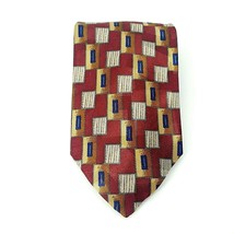 Robert Talbott Studio Tie 100% Silk Mens Gold Tan Maroon Blue Colors - £11.95 GBP