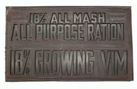 All Purpose Ration 18% Growing Mix Print Plate Bag Stamp Mold Advertisin... - $16.65