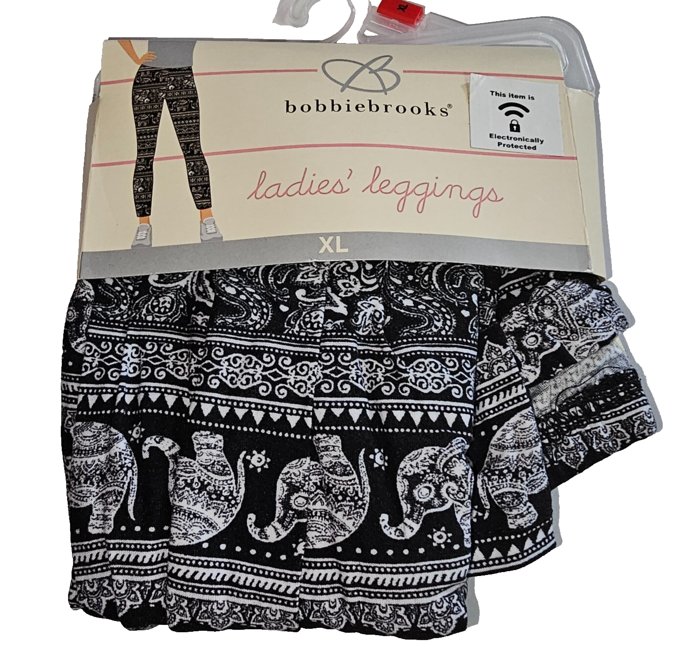 Bobbie Brooks Women&#39;s Sueded Ankle Leggings X-LARGE Elephant Print New - $14.99