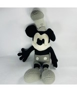 24” Knit Crocheted Mickey Mouse Steamboat Willie Plush Official Disney P... - $21.99