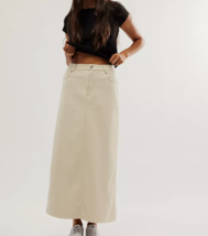 Free People City Slicker Faux Leather Maxi Skirt Nilla Cream ( 0 ) - $89.07