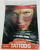 Savvi Halloween Costume Metallic Effect Temporary Tattoos 1 Package - £6.33 GBP