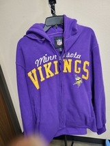 Minnesota Vikings Full Zip Hooded Mens Fleece Jacket XL Gill purple NFL - £18.45 GBP