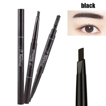 Waterproof Long-lasting Easy Ware Eyebrow Pen With Eyebrow Brush (Black) - £4.69 GBP