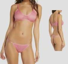Free People Intimately Kelly Heart Lace Bralette &amp; Thong Set NWT NEW PIN... - $19.79