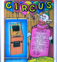 Circus Arcade Flyer Original Vintage Video Game Promo Retro Artwork 1978 - £18.99 GBP