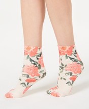allbrand365 designer Womens Printed Floral Socks Color Pink Floral Size ... - $11.65