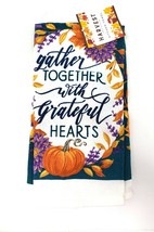 Harvest Collection Cotton Kitchen Dish Towel - New - Gather Together... - £7.07 GBP