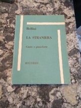 Bellini La Straniera Pianoforte Libretto Ricordi SC - £9.33 GBP