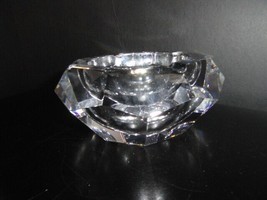 Baccarat Diamond Cut Crystal Ashtray  (France)  7&quot; x 3&quot; - $575.00