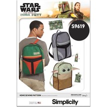 Simplicity Sewing Pattern 9619 11657 Disney Star Wars Backpacks and Accessories - £7.16 GBP