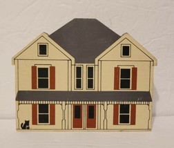 Cat’s Meow Village The Canal Company Roscoe Village 1990 Wood Shelf Sitt... - £7.98 GBP