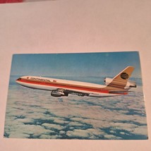 Postcard Continental DC-10 Airplane Airlines Chrome Unposted - $6.92