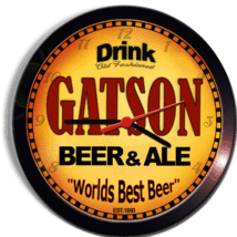 GATSON BEER and ALE BREWERY CERVEZA WALL CLOCK - £23.59 GBP