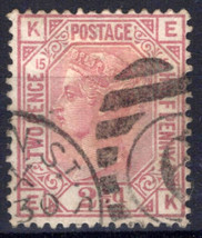 ZAYIX Great Britain 67 Used Queen Victoria 2 1/2p claret Plate 15 040423X45 - £31.56 GBP