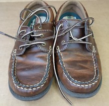 Madison Avenue Andi Leather Loafers Casual Dress Shoe Brown Boys size 3M - $12.60