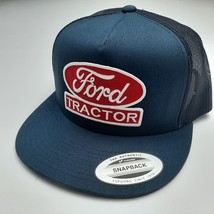 Ford Tractor Flat Brim Baseball Cap Embroidered Ford Patch Mesh Snapback... - $27.71