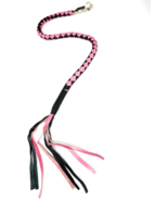 Genuine Leather Motorcycle Whip Get Back whip with Tassels 41&quot; PINK - $28.99