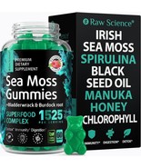 Irish Sea Moss Gummies -Detox &amp; Thyroid Support Black Seed Oi, Manuka Ho... - £15.53 GBP