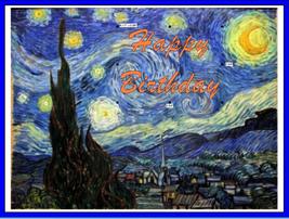Starry Night Image Edible Cake Toppers Frosting Sheet - £12.36 GBP