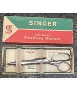 Vintage SINGER Sewing Pinking Shears LEFT HANDED USA Heavy Duty No. 108LH - £13.36 GBP