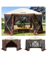 Camping Gazebo Screen Tent, 12*12ft, 6 Sided Pop-up Canopy Shelter Tent ... - $405.21 CAD