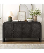 Luxury MDF Sideboard: Woven Wood &amp; Solid Veneer - $567.77 CAD