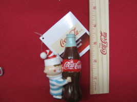 Coca-Cola Kurt S. Adler Frost Elf with Contour Bottle Holiday Christmas Ornament - $10.64