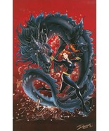 Daxiong Guo Jingxiong SIGNED Dragon Comic Art Print ~ Avengers Black Widow - $564.31 MXN