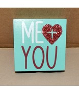 Wooden Love Signs 3&quot; x 3&quot; You Choose Saying Table Decor &amp; Wall Decor 255Q - $46.57 MXN